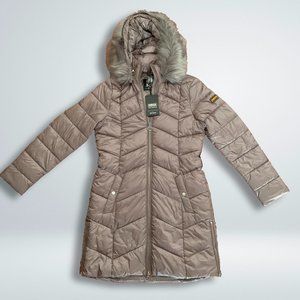 Barbour Beige Fibre Down Puffer Jacket